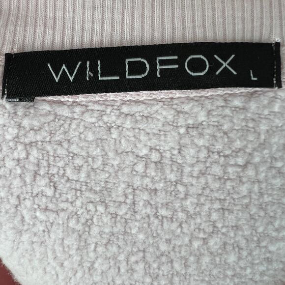 WILDFOX Pink Cotton Blend "I'm The Treat" Graphic Print Pullover Sweatshirt Sz L - Picture 7 of 9